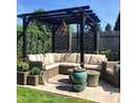 Composiet terrasscherm "alhambra" 180x90 cm (3x) - afbeelding 4 van  5