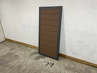 Composiet tuindeur - bruin - 183x93 cm - afbeelding 4 van  10
