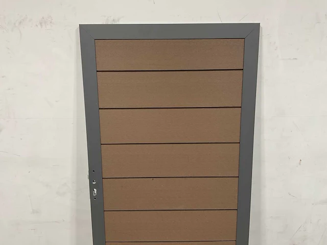 Composiet tuindeur - bruin - 183x93 cm - afbeelding 5 van  10