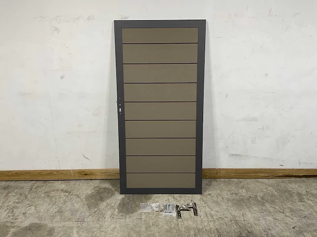 Composiet tuindeur - grijs - 183x93 cm - afbeelding 2 van  9
