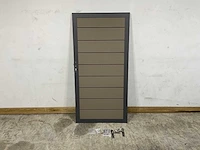 Composiet tuindeur - grijs - 183x93 cm - afbeelding 2 van  9