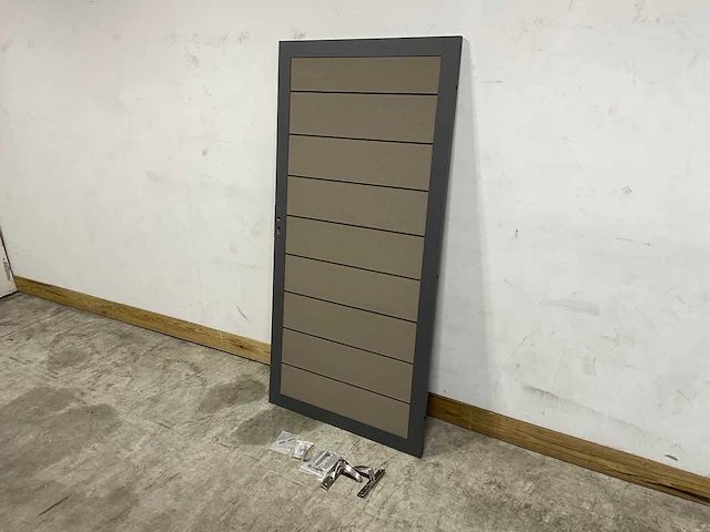 Composiet tuindeur - grijs - 183x93 cm - afbeelding 3 van  9