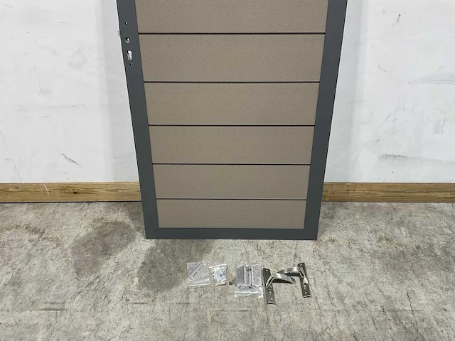 Composiet tuindeur - grijs - 183x93 cm - afbeelding 6 van  9