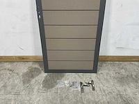 Composiet tuindeur - grijs - 183x93 cm - afbeelding 6 van  9