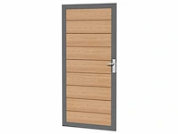 Composiet tuindeur - houtlook bruin - 183x93 cm - afbeelding 1 van  8