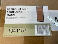 Composiet tuindeur - houtlook bruin - 183x93 cm - afbeelding 6 van  8