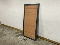 Composiet tuindeur - houtlook bruin - 183x93 cm - afbeelding 3 van  9