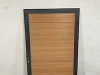Composiet tuindeur - houtlook bruin - 183x93 cm - afbeelding 4 van  9