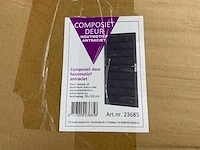 Composiet tuindeur in kozijn - houtlook antraciet - 270x108 cm - afbeelding 3 van  15