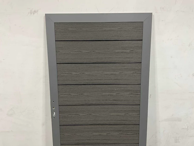 Composiet tuindeur in kozijn - houtlook antraciet - 270x108 cm - afbeelding 9 van  15
