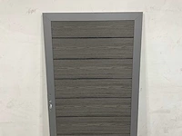 Composiet tuindeur in kozijn - houtlook antraciet - 270x108 cm - afbeelding 9 van  15