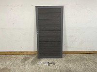 Composiet tuindeur in kozijn - houtlook antraciet - 270x108 cm - afbeelding 9 van  15