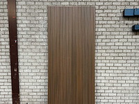 Composiet wandpaneel quadruple rhombus teak rabatdelen 280cm (110x) - afbeelding 1 van  5