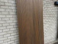 Composiet wandpaneel quadruple rhombus teak rabatdelen 280cm (110x) - afbeelding 2 van  5