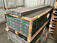 Composiet wandpaneel quadruple rhombus teak rabatdelen 280cm (110x) - afbeelding 4 van  5