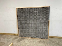 Composiet wickerscherm in aluminium frame 180x180 cm (10x) - afbeelding 4 van  6