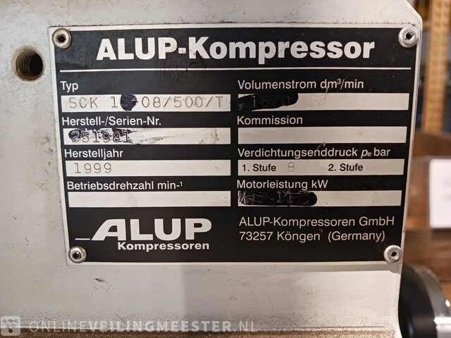 Compressor alup, sck 15408/500/t, bouwjaar 1999 - afbeelding 8 van  16