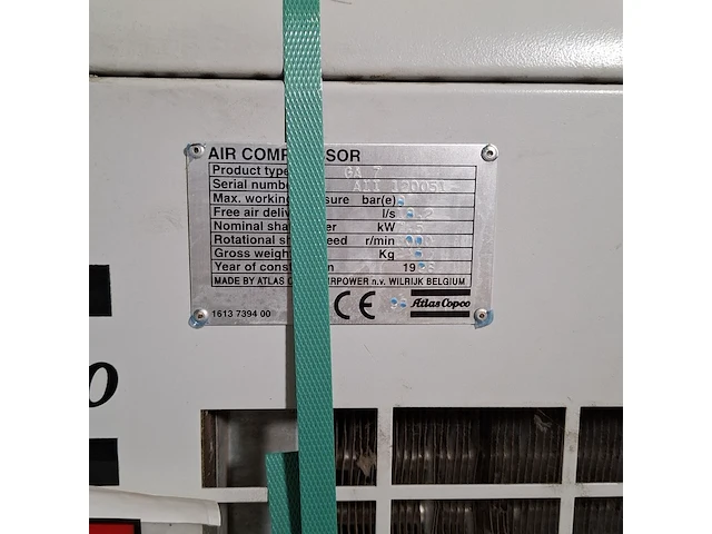 Compressor, atlas copco, ga7 ff, 1998 - afbeelding 5 van  9