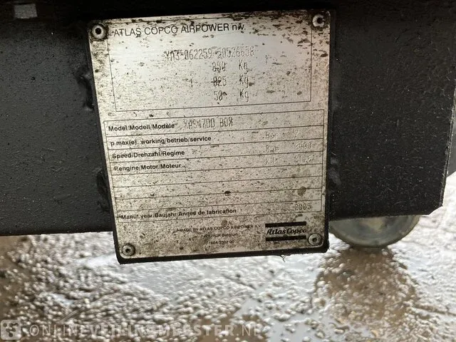 Compressor atlas copco, xas47, wit, bouwjaar 2005 - afbeelding 15 van  18