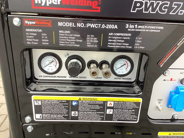 Compressor, lasapparaat, stroomgenerator - 3-in-1 mobiel werkstation - afbeelding 18 van  19