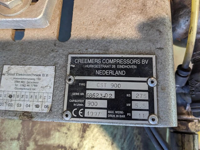 Compressor met toebehoren, creemers, cst 900, 1997 - afbeelding 6 van  17