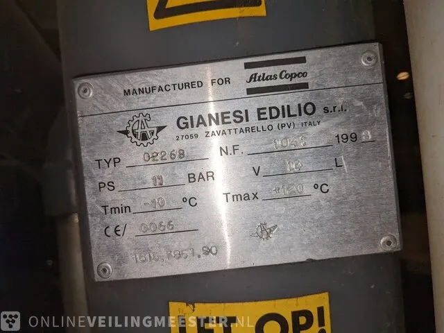 Compressor op aanhanger atlas copco, 02268, bouwjaar 1998 - afbeelding 11 van  21