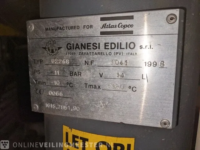 Compressor op aanhanger atlas copco, 02268, bouwjaar 1998 - afbeelding 13 van  21