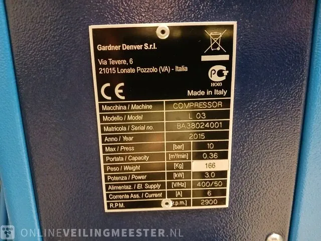 Compressor opstelling compair, l 03 - afbeelding 15 van  18