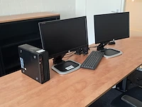 Computer inclusief 2 hp monitoren hp, prodesk 400 g7 & prodisplay p221 - afbeelding 1 van  8