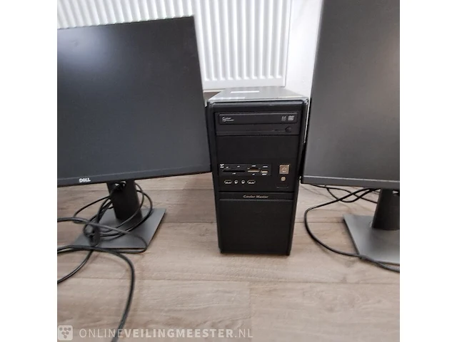 Computer met 2x beeldscherm coolermaster, dell - afbeelding 5 van  8