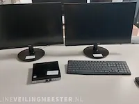 Computer met 2x beeldscherm hp, prodesk 400 g3 mini, i5 - afbeelding 1 van  8