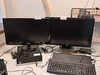 Computer met 2x beeldscherm, hp, prodesk 600 g3 sff, core i5 7th gen - afbeelding 1 van  10