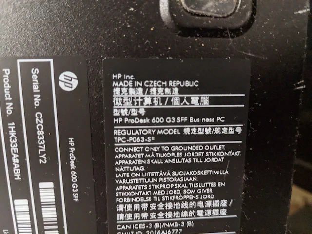 Computer met 2x beeldscherm, hp, prodesk 600 g3 sff, core i5 7th gen - afbeelding 7 van  7
