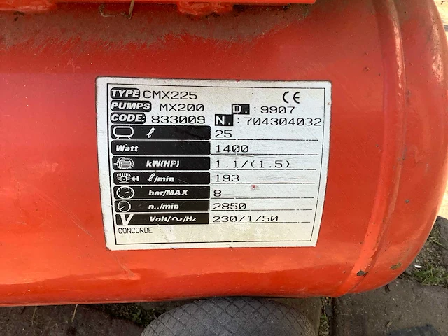 Concorde cmx225 hogedrukcompressor - afbeelding 5 van  5