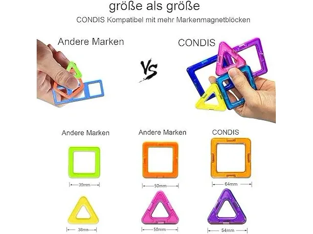 Condis magnetische bouwstenen - afbeelding 3 van  4