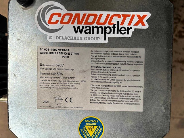 Conductix - w80/16, 690v 50a - wire, cables & cords (2x) - afbeelding 6 van  6