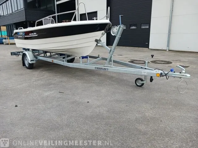 Consoleboot inclusief boottrailer searider, 450 splash, wit, bouwjaar 2022 - afbeelding 14 van  53