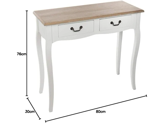 Consoletafel met 2 laden, 87x34x78cm atmosphera - afbeelding 2 van  6