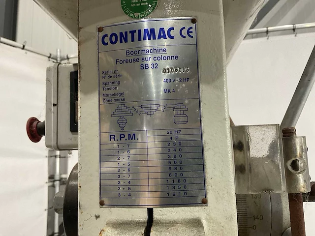 Contimac sb 32 kolomboormachine - afbeelding 9 van  9