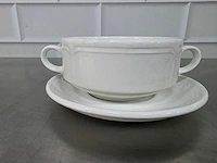 Continental - porseleinen soepkom met schotel (75x) - afbeelding 2 van  5