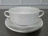 Continental - porseleinen soepkom met schotel (75x) - afbeelding 3 van  5