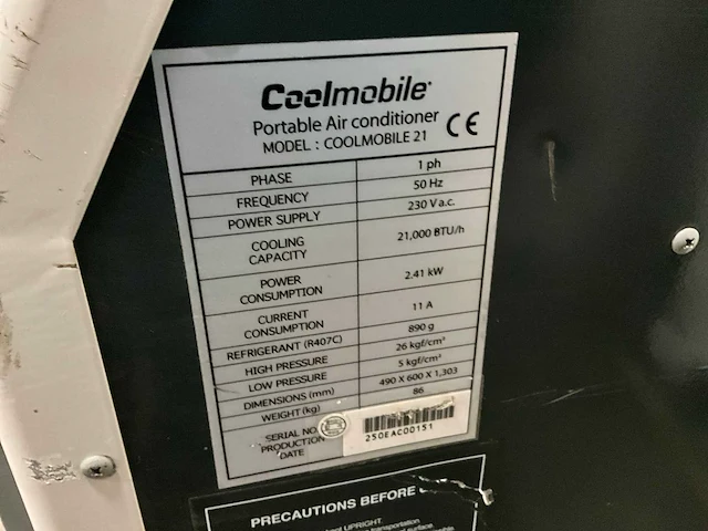 Coolmobile 21 mobiele airco - afbeelding 5 van  5