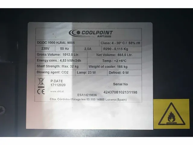 Coolpoint - dgdc 1000 h ral 9005 - koelkast (2x) - afbeelding 7 van  7