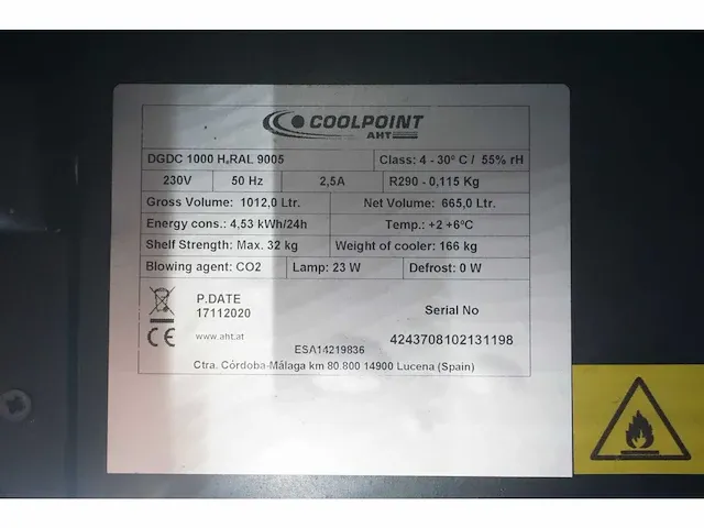 Coolpoint - dgdc 1000 h ral 9005 - koelkast (2x) - afbeelding 7 van  7