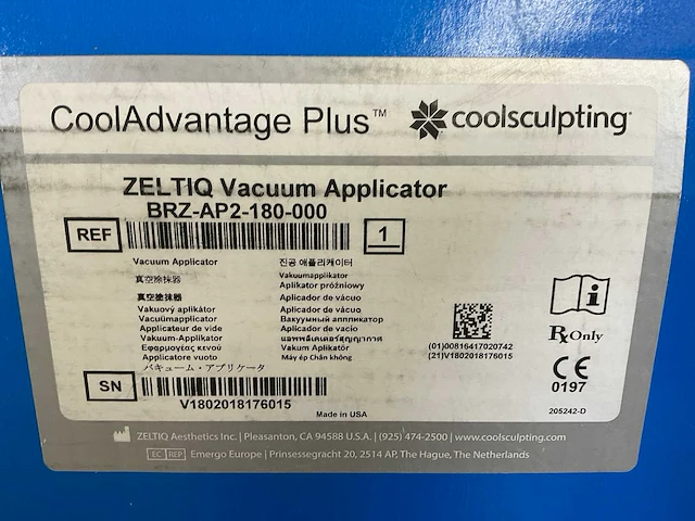 Coolsculpting zeltiq vacuüm applicator medisch hulpmiddel - afbeelding 5 van  11