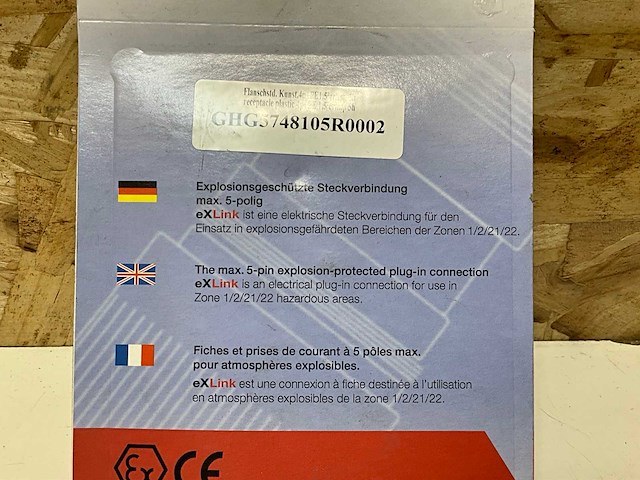 Cooper crouse-hinds ghg5748105r0002 explosievrij 5 polige connector (5x) - afbeelding 5 van  5