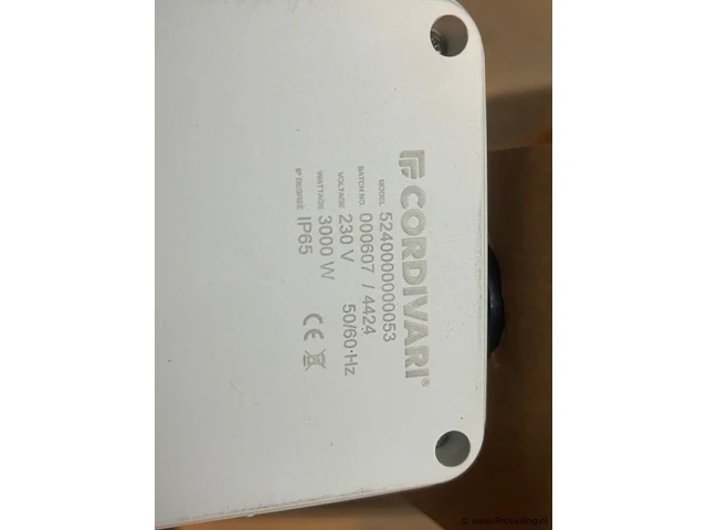 Cordivari enkel fase elektrische heater met thermostaat - afbeelding 6 van  6