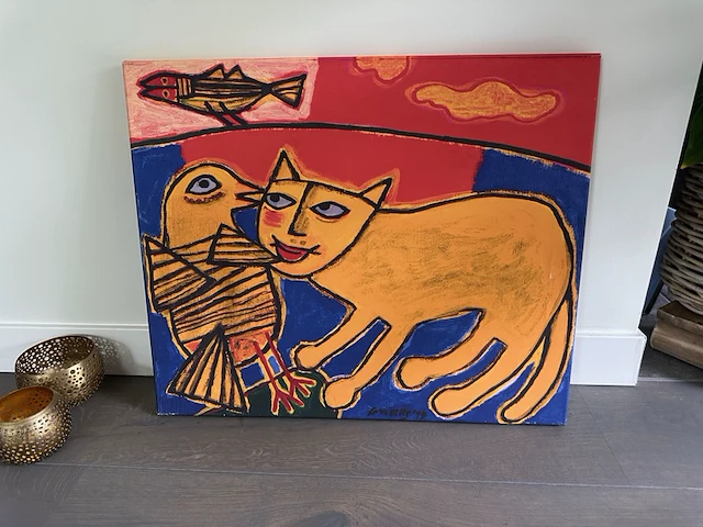 Corneille "le chat orange", 1994 - afbeelding 1 van  2