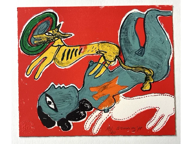Corneille; zeldzame complete cassette met 4 litho’s en een boek uit 1978 - afbeelding 12 van  16