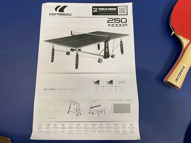 Cornilleau 250 - indoor tennistafel - inklapbaar, verrijdbaar - afbeelding 21 van  21